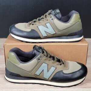 New Balance 574 Shoes Mens Size 14 Green Black Gray Athletic Sneakers ML574LHA